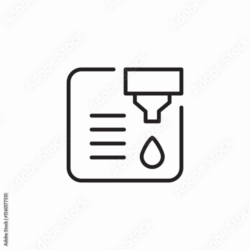 ink level document icon sign vector