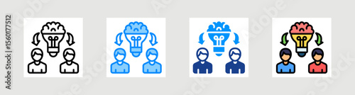 Knowledge Transfer Icon Collection Set Multiple Style
