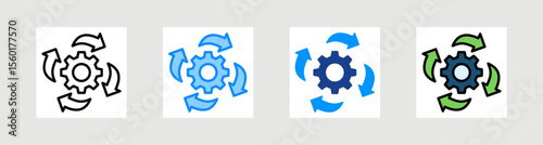 Progress Icon Collection Set Multiple Style