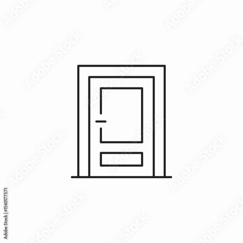 interior door frame icon sign vector