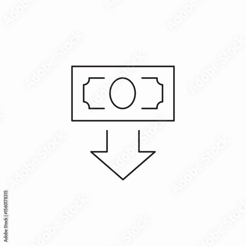 money withdrawa icon sign vector