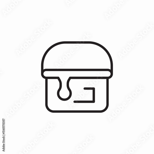 paint can dripping icon sign vector