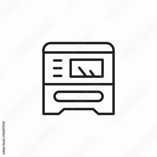 printer control panel icon sign vector