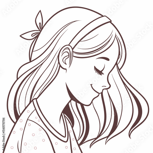 girl with long hair