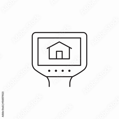 smart home display icon sign vector