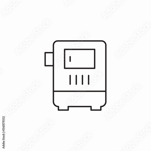 smart home thermostat icon sign vector