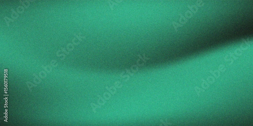 Green royal gradient seamless pattern with noise texture. Emerald blue silk bg with soft transitions and effect ombre. Vector gradient mesh illustration.