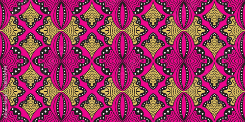African ethnic pink pattern . seamless beautiful Kitenge, chitenge, dutch wax style. fashion design in colorful. Geometric abstract motif. commonly known as Ankara prints, African wax prints.