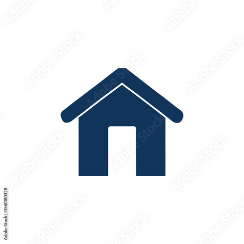 Minimalist vector home icon, simple black outline house symbol, perfect for web, mobile apps, user interface design, real estate, or navigation concepts. Isolated on white background