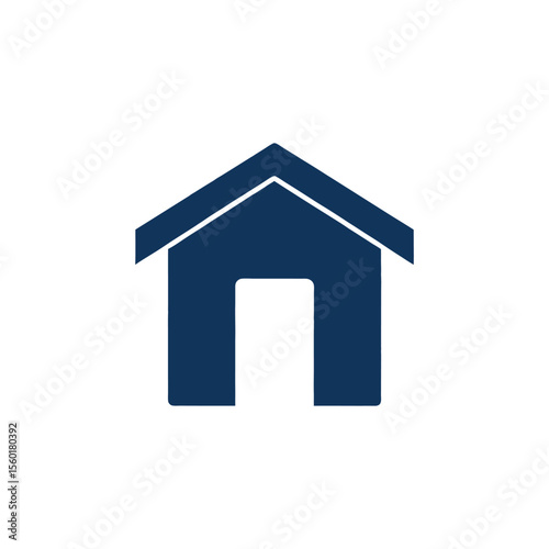 Minimalist vector home icon, simple black outline house symbol, perfect for web, mobile apps, user interface design, real estate, or navigation concepts. Isolated on white background