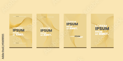 abstract poster set with abstract background