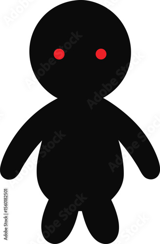 Voodoo Doll Silhouette Halloween Clipart for Creative Projects  Premium AI-generated vector
