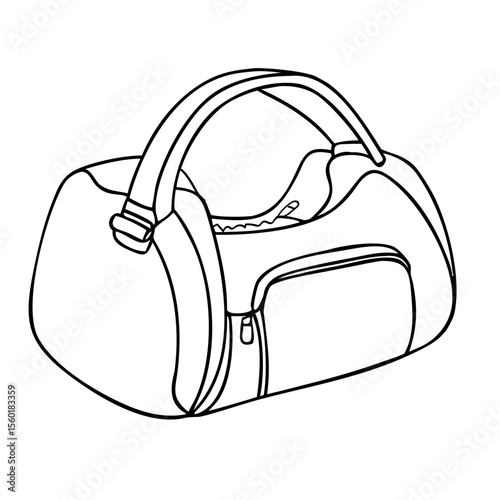 sport duffel bag with strap and pocket, for fitness infographic