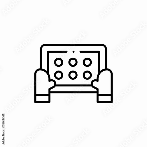 baking tins icon sign vector