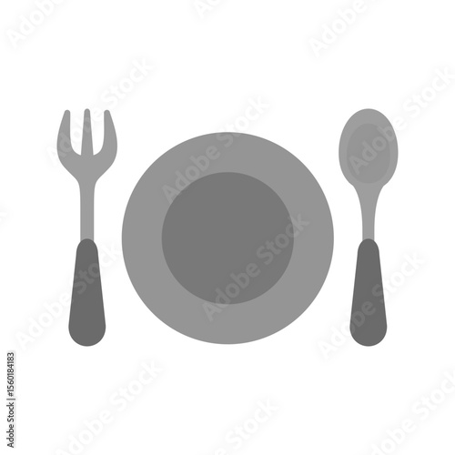 plates and forks spoons icon