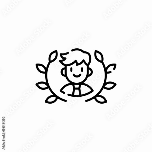 best emplyee award icon sign vector