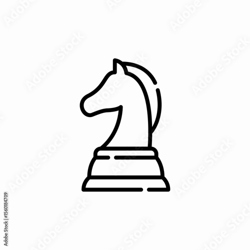 chess horse icon sign vector