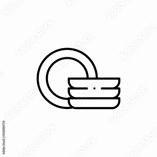 clean plates icon sign vector