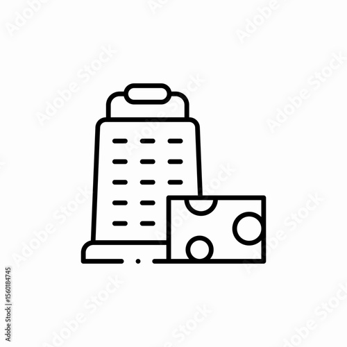 cheese grinder icon sign vector