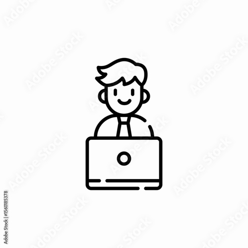 employee work icon sign vector