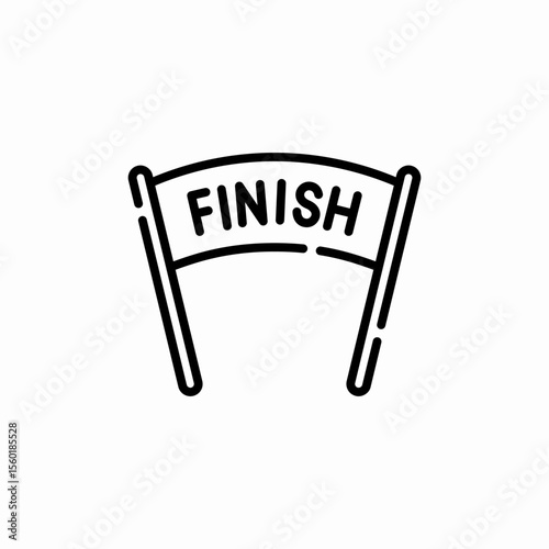 finish line icon sign vector