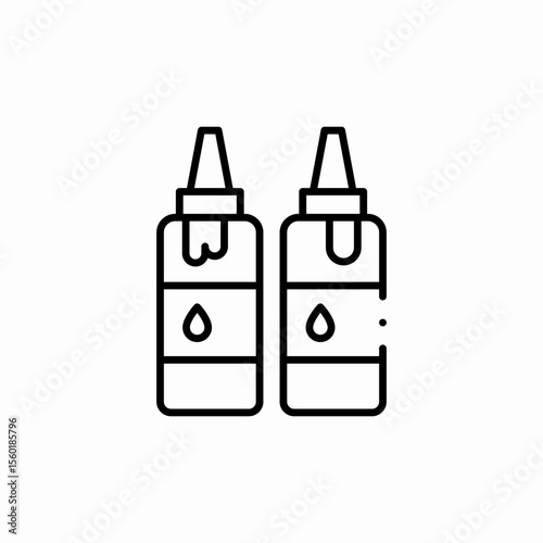 ketchup and mustard bottles icon sign vector