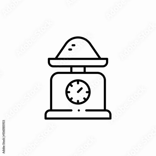 kitchen scales icon sign vector