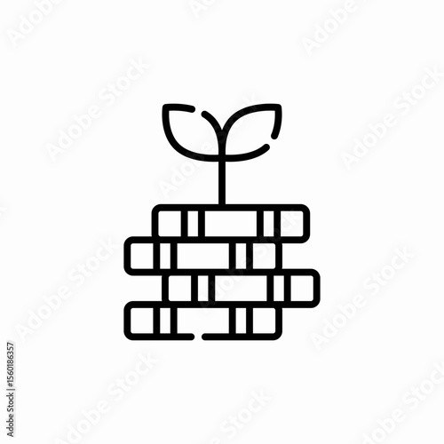 money coins sprout icon sign vector