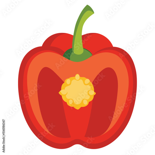bell pepper on white background