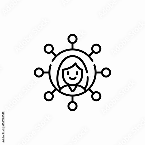 networking web icon sign vector