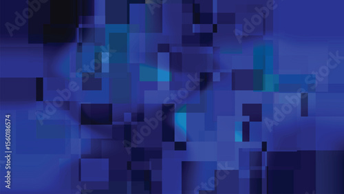 Black dark navy blue silver abstract pattern background. Geometric shape. Line triangle angle fold polygon diamond 3D. Color gradient ombre. Rough grain noise. Light shadow. Matte shimmer. Minimum.