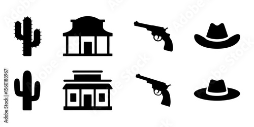 Wild West Icons Set