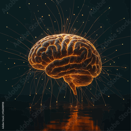 human brain in the dark