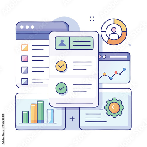 Clean and Simple Admin Panel Wireframe Design