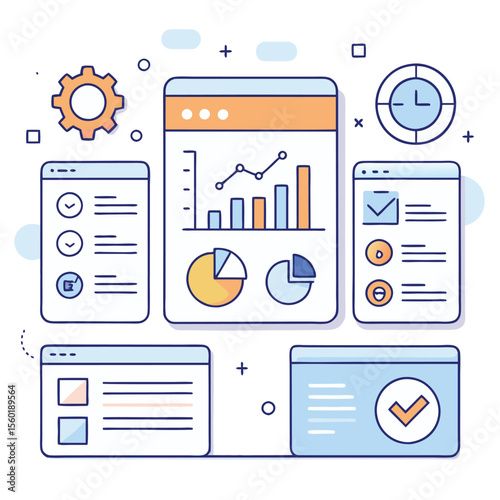 Clean and Simple Admin Panel Wireframe Design