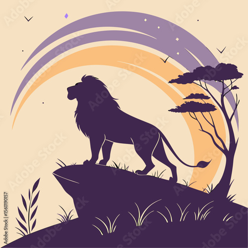 Lion Vector Design. Lion silhouette