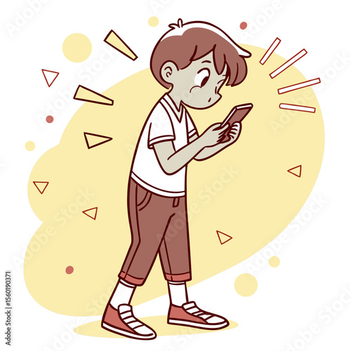 Kid with a Smart phone