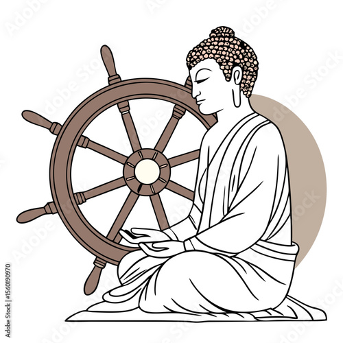 Lord Buddha. Happy Vesak Day. Lord Buddha Vector