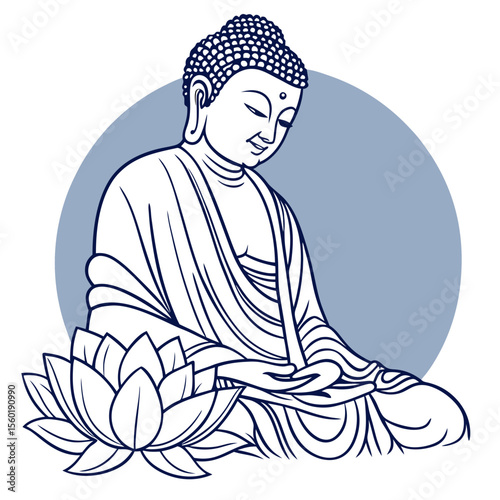 Lord Buddha. Happy Vesak Day. Lord Buddha Vector