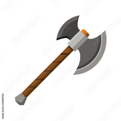 Axe on white background