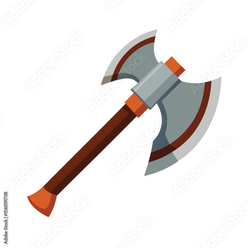 Axe on white background