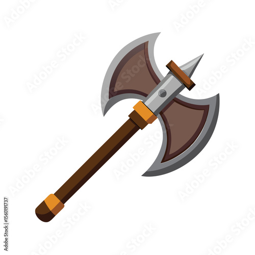 Axe on white background