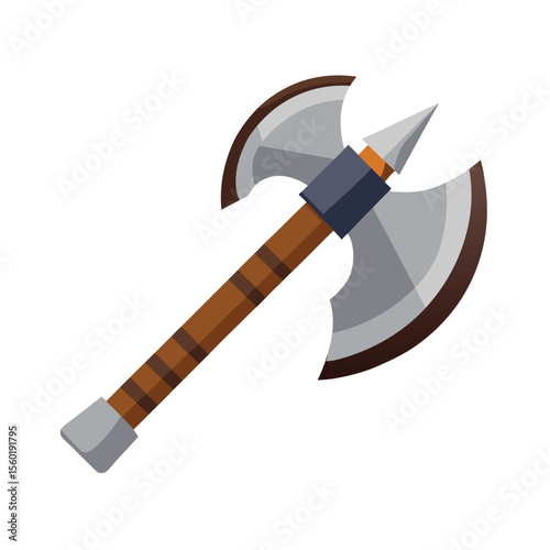 Axe on white background