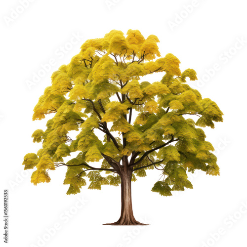  Norway Maple Acer platanoides Tree - Norway maple tree with full green foliage on transparent background