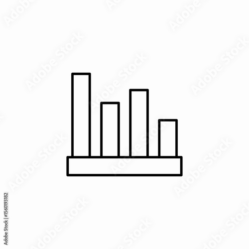 bar chart graph icon sign vector