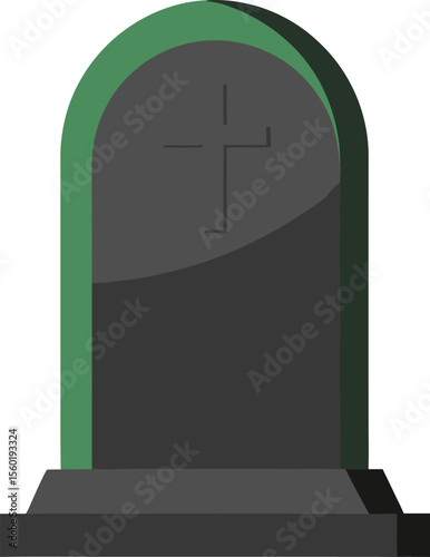 Halloween Gravestone Tombstone on White vector