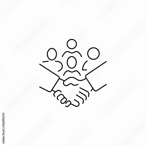 business deal handshake icon sign vector
