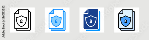 Confidential  Icon Collection Set Multiple Style