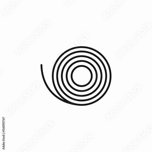 coiled round shape icon sign vector