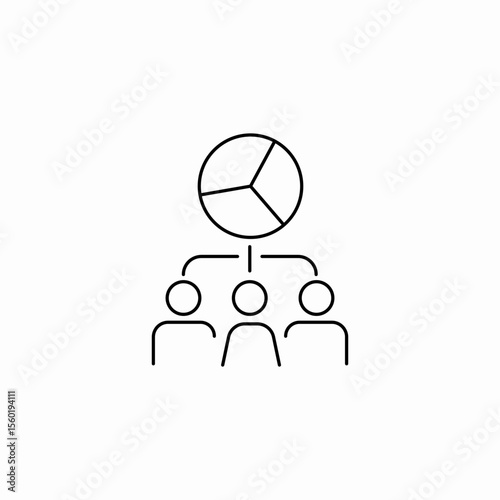 data distribution team icon sign vector